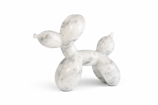 Escultura de perro globo en Mármol